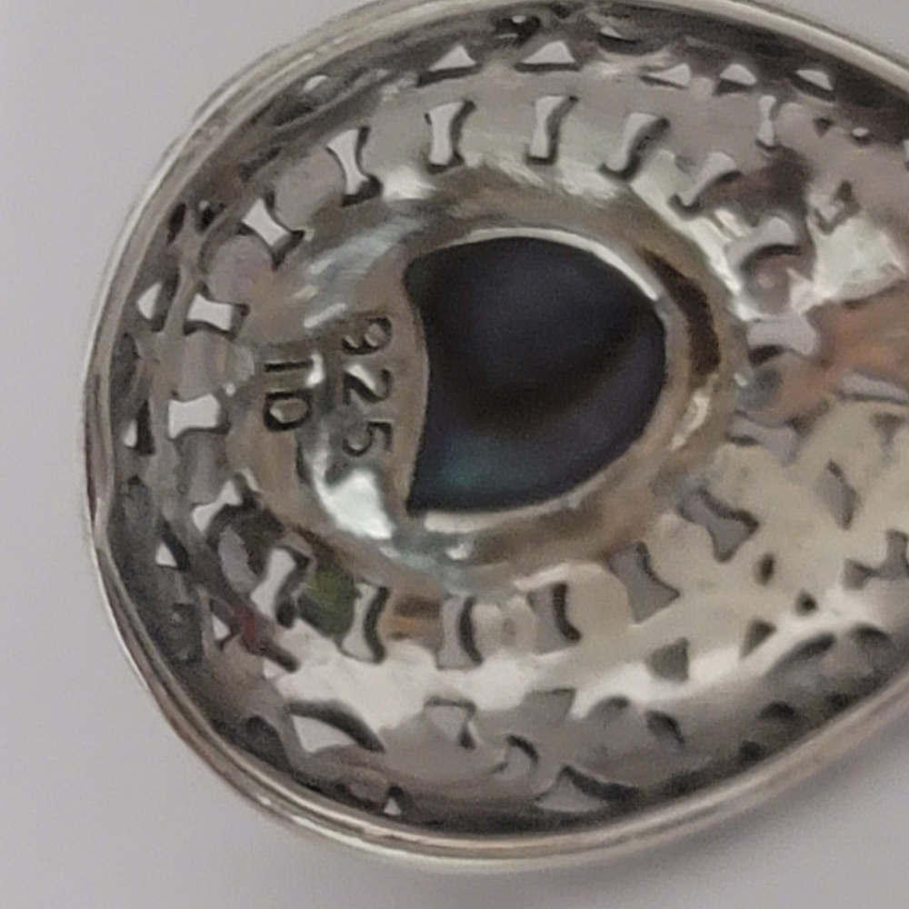 Abalone Sterling Silver Earrings - Picture 6 of 8